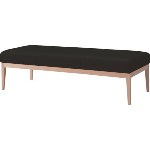 ＴＲＵＳＣＯ　ロビーベンチ３人掛　ブラック　脚部ナチュラル