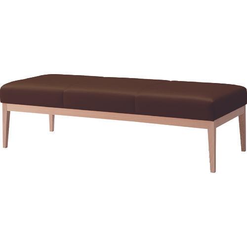 ＴＲＵＳＣＯ　ロビーベンチ３人掛　ブラウン　脚部ナチュラル