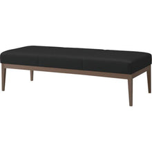 โหลดรูปภาพลงในโปรแกรมดูแกลเลอรี ＴＲＵＳＣＯ　ロビーベンチ３人掛　ブラック　脚部ダークブラウン

