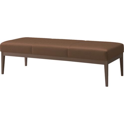 ＴＲＵＳＣＯ　ロビーベンチ３人掛　ブラウン　脚部ダークブラウン