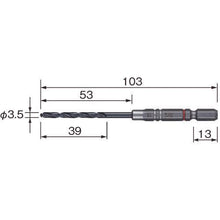 画像をギャラリービューアに読み込む, ベッセル　クッションドリル鉄工用ＡＭＤ　３．５ｍｍ
