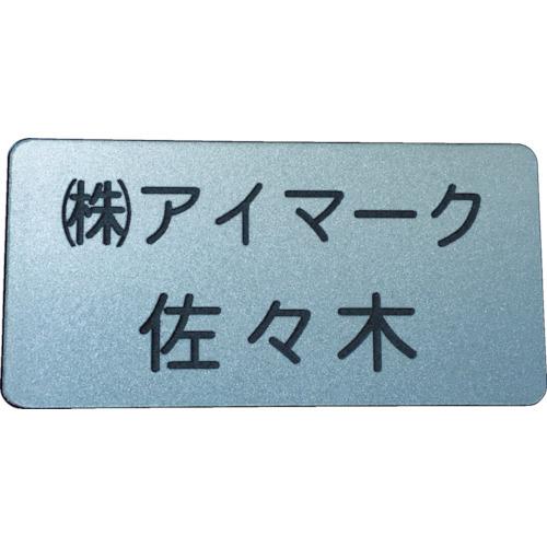 IM ป้ายชื่อแยก 20 x 45 x 2 มม. ชนิดแกะสลัก / ตัวอักษรสีดำบนพื้นสีเงิน