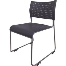 画像をギャラリービューアに読み込む, アイリスチトセ　ミーティングチェア　背・座樹脂　ブラック
