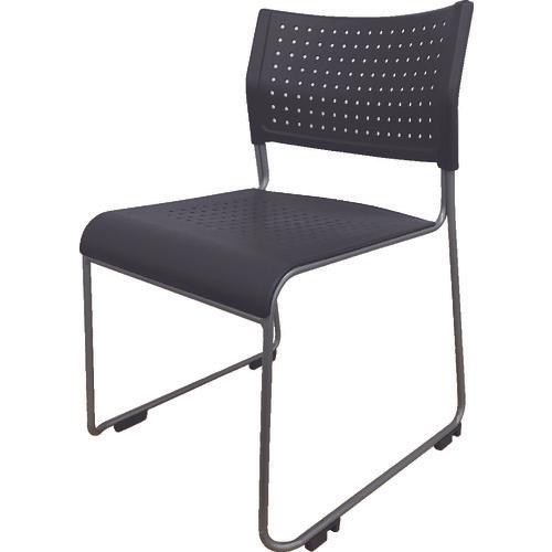 アイリスチトセ　ミーティングチェア　背・座樹脂　ブラック