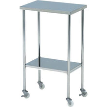 Tải hình ảnh vào trình xem thư viện, Toa bàn nhỏ bằng thép không gỉ TECHSUS 450X300 với bánh xe SUS
