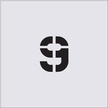 画像をギャラリービューアに読み込む, ＩＭ　ステンシル　９　文字サイズ５０×４０ｍｍ
