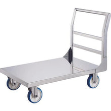 Load image into gallery viewer, TRUSCO all SUS trolley 1200X750 cold resistant specification with caster stopper
