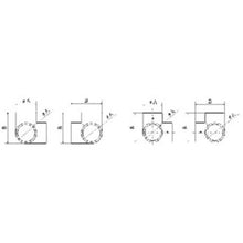 画像をギャラリービューアに読み込む, フジテック　パイプ継手三方エルボ・３２ｍｍ（ネジ止め付）
