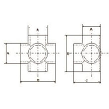 画像をギャラリービューアに読み込む, フジテック　パイプ継手五方エルボ・３２ｍｍ
