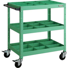 Load image into gallery viewer, TRUSCO birdie wagon 750X500XH880 depth 3 steps with partition plate YG color
