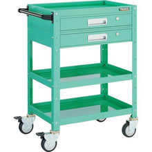 Load image into gallery viewer, TRUSCO birdy wagon 750X500 with drawer urethane wheels YG color
