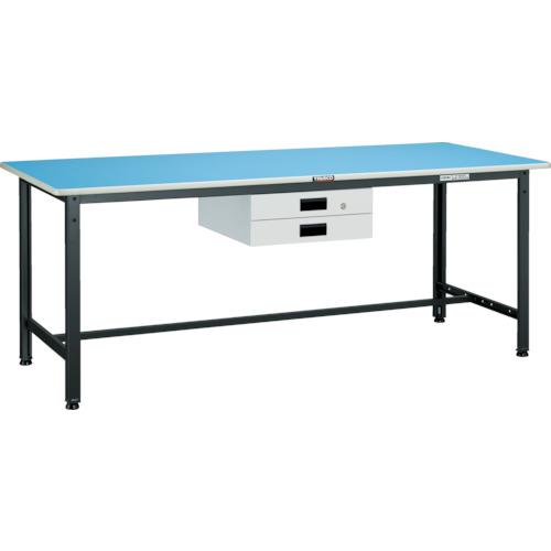 ＴＲＵＳＣＯ　ＢＥ型軽量作業台　１８００Ｘ９００　薄型２段引出付　Ｗ色
