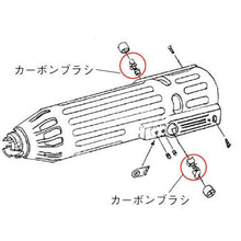 画像をギャラリービューアに読み込む, オートマック　ＨＣＴ－３０型シリーズ用カーボンブラシ（２個１組）
