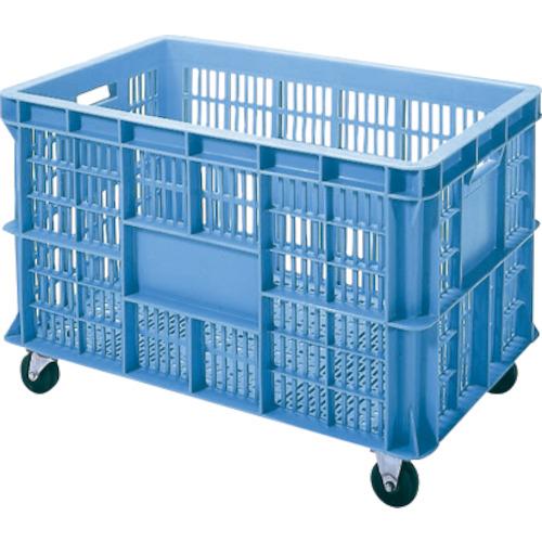 Sekisui BS ภาชนะตาข่ายชนิด BS-140 มีล้อ (2 ยืดหยุ่น 2 คงที่) สีน้ำเงิน