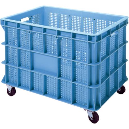 Sekisui BS ภาชนะตาข่ายชนิด BS-200 มีล้อ (2 ยืดหยุ่น 2 คงที่) สีน้ำเงิน