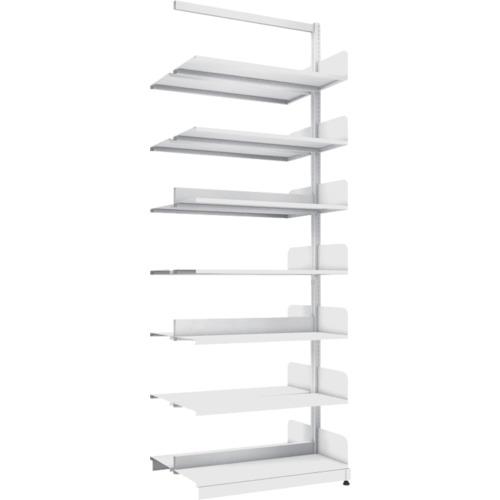 TRUSCO ชั้นวางหนังสือเสาเดี่ยว Duplex A4 แนวนอน W900XD320XH2575 เชื่อมต่อ 7 ระดับ