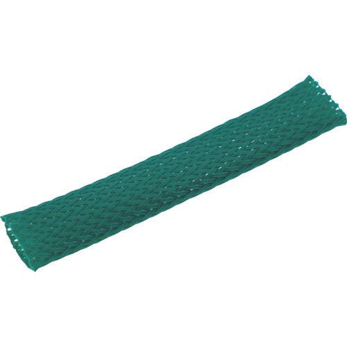 TRUSCO ท่อถักสีธรรมชาติ พับได้ เส้นผ่านศูนย์กลาง 22มม. ยาว 10ม. สีเขียว 1 ม้วน