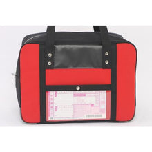 Load image into gallery viewer, SANEI Boston M wide gusset for canvas mail with horseshoe lock fitting red
