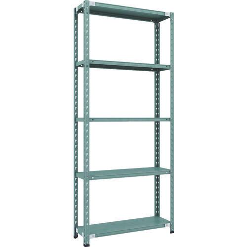 ＴＲＵＳＣＯ　ＣＢ型セミボルトレス軽量棚　９００Ｘ３００ＸＨ２１００５段　グリーン