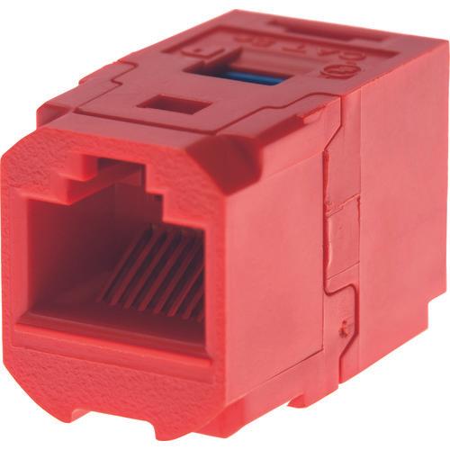 パンドウイット　カテゴリ６　ＪＪアダプタ（ＲＪ４５中継用ジャック）　赤