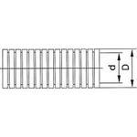 画像をギャラリービューアに読み込む, ＴＲＵＳＣＯ　コルゲートチューブ　オレンジ　スリット入り　内径２２長さ１０ｍ　１巻
