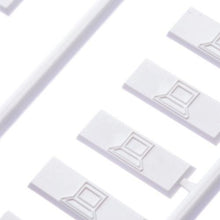 画像をギャラリービューアに読み込む, パンドウイット　ローゼットボックス用カラーアイコン　データ用　白　（１００個入）
