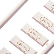 画像をギャラリービューアに読み込む, パンドウイット　ローゼットボックス用カラーアイコン　電話用オフホワイト１００個入
