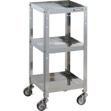 Load image into gallery viewer, TRUSCO clean rabbit 75φ urethane car SUS metal fittings 360 x 360 x H810 3 stages
