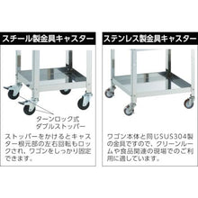 画像をギャラリービューアに読み込む, ＴＲＵＳＣＯ　クリーンラビット　１００φ導電車ＳＵＳ金具ハンドル付

