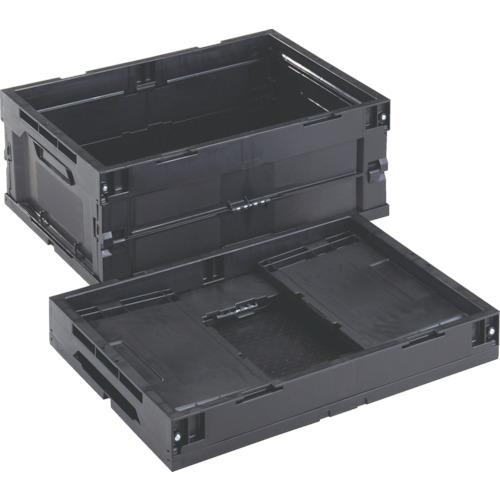 TRUSCO Conductive Folding Container 30L Black