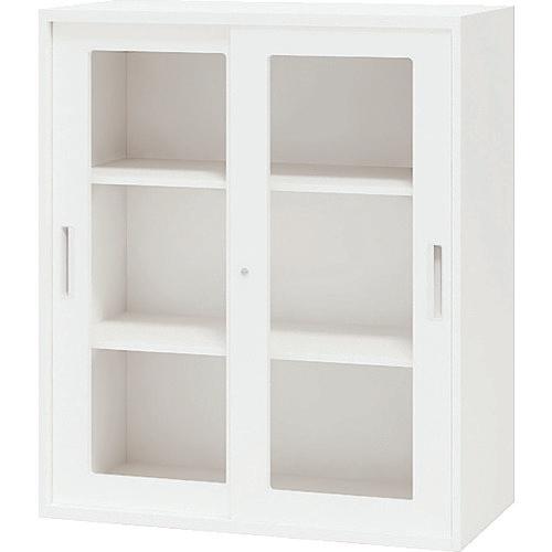 Nike ตู้หนังสือบานเลื่อนกระจก (มีโครง) 900 x 400 x 1050