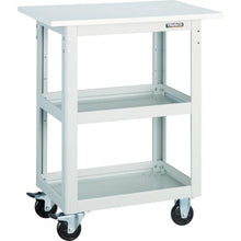 画像をギャラリービューアに読み込む, ＴＲＵＳＣＯ　ツールワゴン　ドルフィン　天板付　９００Ｘ６００　Ｗ色
