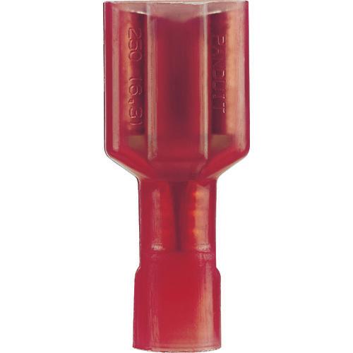 パンドウイット　圧着端子　差込型完全絶縁　メス型　　ＡＷＧ２２～１８　赤　（１００個入）