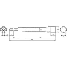 画像をギャラリービューアに読み込む, エビ　ストロック　軽天ソケット　対辺２１ｍｍ×３００ｍｍ

