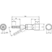 将图像导入到图库查看器中虾通用插座“Stock”6角对边13 mm
