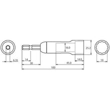 Load image into gallery viewer, Ebisuto lock STANDARD socket high durability type dodecagonal opposite side 19mm
