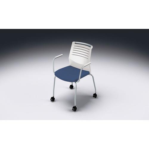 เก้าอี้ประชุม Nike (แบบ 4 ขามีล้อ) (มีศอก)