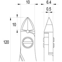 画像をギャラリービューアに読み込む, ｉｄｅａｌｔｅｋ　ＥＳＤ精密ニッパ　長円形　フラッシュ刃　１２０ｍｍ
