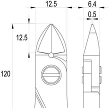 画像をギャラリービューアに読み込む, ｉｄｅａｌｔｅｋ　ＥＳＤ精密ニッパ　長円形　大　セミフラッシュ刃　１２０ｍｍ
