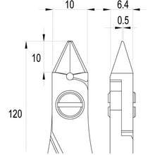 画像をギャラリービューアに読み込む, ｉｄｅａｌｔｅｋ　ＥＳＤ精密ニッパ　先細形　フルフラッシュ刃　１２０ｍｍ
