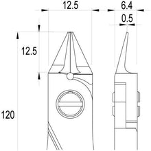 画像をギャラリービューアに読み込む, ｉｄｅａｌｔｅｋ　ＥＳＤ精密ニッパ　先細リリーブ形　大　フラッシュ刃　１２０ｍｍ
