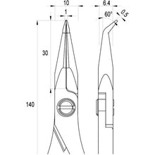 画像をギャラリービューアに読み込む, ｉｄｅａｌｔｅｋ　ＥＳＤ精密プライヤー　曲爪　１４０ｍｍ
