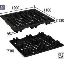Load image into gallery viewer, NPC export packing plastic pallet EX-1211 nesting skid black
