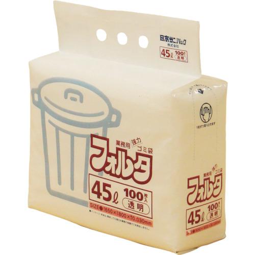 SANIPAK F-4C Kanyu packaging 45L transparent (1 bag (PK) = 100 pieces)