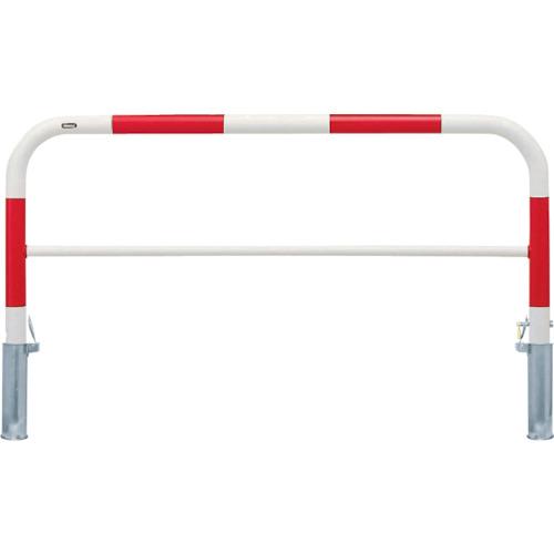 ป้ายหยุดรถ SUNPOLE พร้อมกุญแจ (เหล็ก) แดงขาว