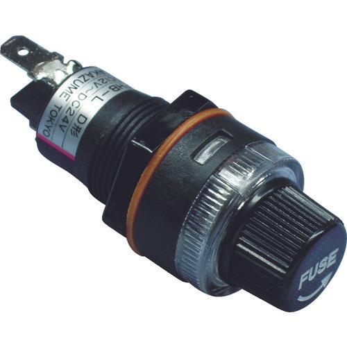 サカズメ　筒型ヒューズホルダー　溶断時赤ＬＥＤ点灯