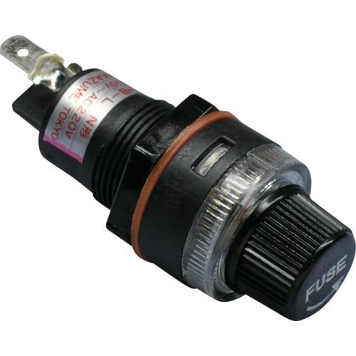 サカズメ　筒型ヒューズホルダー　溶断時赤ネオン点灯