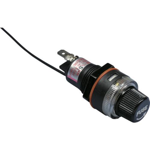 サカズメ　筒型ヒューズホルダー　通電時緑ネオン点灯　溶断時赤ネオン点灯