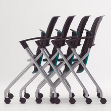 โหลดรูปภาพลงในโปรแกรมดูแกลเลอรี TOKIO เก้าอี้ประชุม (ซ้อน) มีผ้าพันศอก สีฟ้าใส
