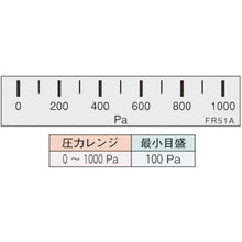 画像をギャラリービューアに読み込む, マノスター　微差圧計　マノスターゲージ　＜パネル横目盛形＞　計測範囲０～１０００Ｐａ
